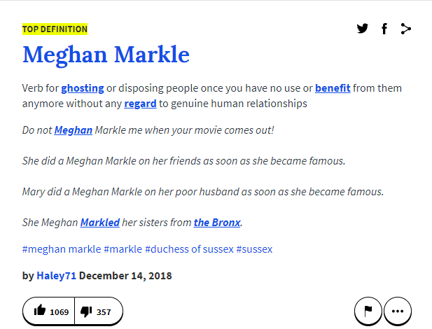 Vừa trốn về Canada, cái tên Meghan Markle đã biến thành từ lóng với ý nghĩa qua cầu rút ván - Ảnh 1. Vừa trốn về Canada, cái tên Meghan Markle đã biến thành từ lóng với ý nghĩa qua cầu rút ván - Ảnh 1.
