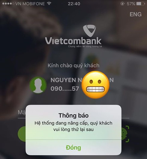Dịch vụ ngân hàng điện tử của Vietcombank bất ngờ dừng hoạt động vào đêm muộn - Ảnh 2.