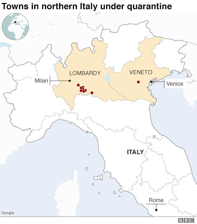 Italy: Số ca nhiễm đã lên tới 270, đường phố im ắng như những thị trấn ma - Ảnh 1. Italy: Số ca nhiễm đã lên tới 270, đường phố im ắng như những thị trấn ma - Ảnh 1.
