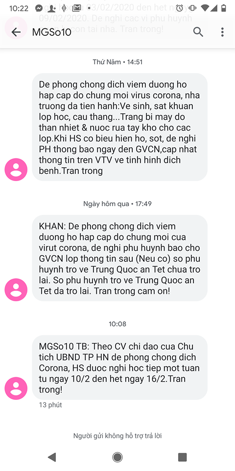 Nhiều phụ huynh dở khóc dở cười khi nhận được thông báo cho học sinh nghỉ thêm 1 tuần để phòng dịch virus Corona - Ảnh 1.