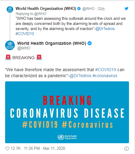WHO chính thức tuyên bố Covid-19 là đại dịch toàn cầu - Ảnh 1.