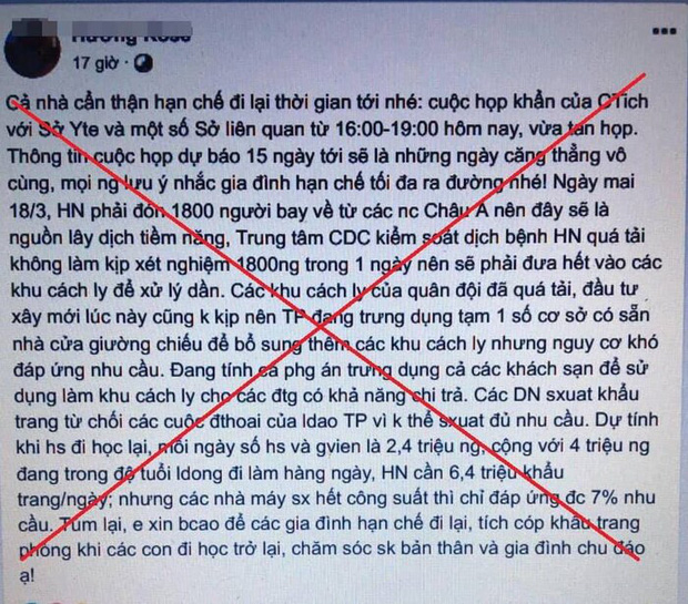 Đăng tin thất thiệt Hà Nội sắp vỡ trận vì dịch COVID-19, hai thanh niên bị công an triệu tập - Ảnh 1. Đăng tin thất thiệt Hà Nội sắp vỡ trận vì dịch COVID-19, hai thanh niên bị công an triệu tập - Ảnh 1.