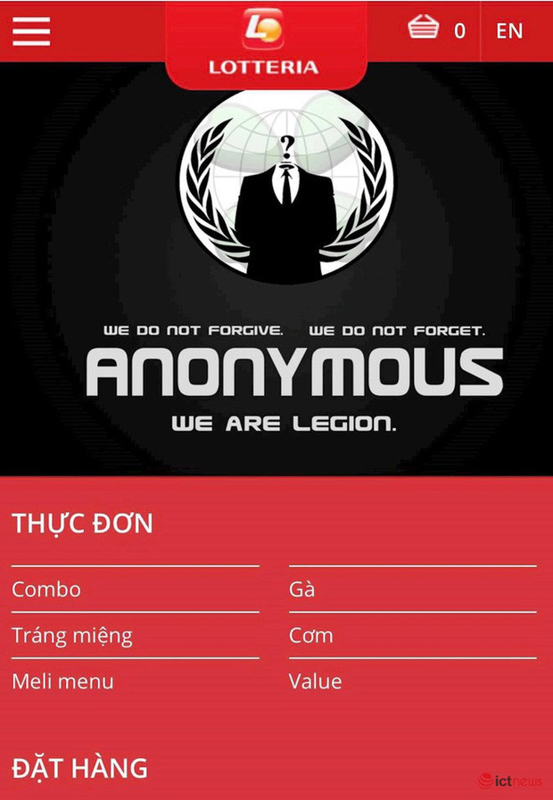 Website Lotteria Việt Nam bị nhóm hacker khét tiếng nhất thế giới Anonymus tấn công? - Ảnh 1.