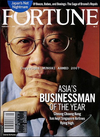 Chân dung Cheong Choong Kong trên bìa tạp chí Fortune.