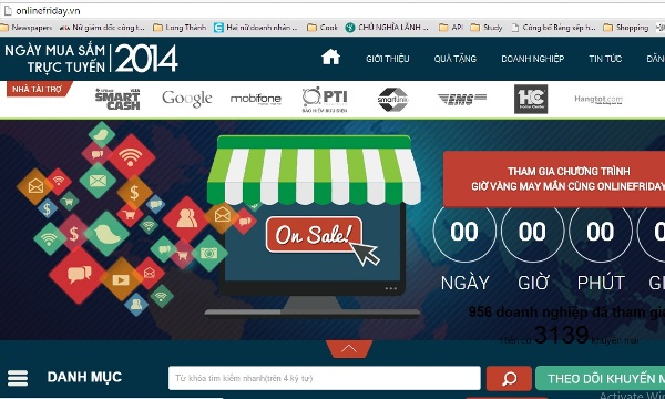 Website chính thức của Ngày mua sắm trực tuyến - Online Friday.