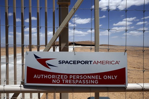 Hàng rào của sân bay vũ trụ Spaceport America