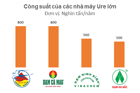 Đạm Cà Mau và Đạm Phú Mỹ thuộc sở hữu của PVN trong khi Đạm Ninh Bình và Đạm Hà Bắc thuộc sở hữu của Vinachem