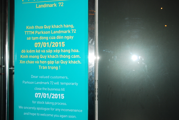 Bắt khách thuê chuyển đi, Parkson Landmark vẫn sẽ mở cửa trở lại vào ngày 7/1? (3)