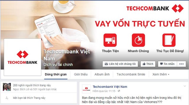 C:\Users\ASUS\Desktop\Cac bai viet tren blogs\facebookbanking lieu co tro thanh hien thuc\techcombank fanpage.bmp