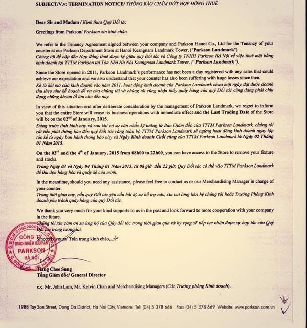 Bắt khách thuê chuyển đi, Parkson Landmark vẫn sẽ mở cửa trở lại vào ngày 7/1? (4)