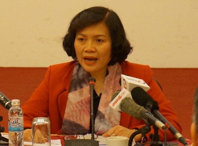 Bà Lê Thị Minh Thủy - Vụ trưởng vụ thống kê thương mại dịch vụ