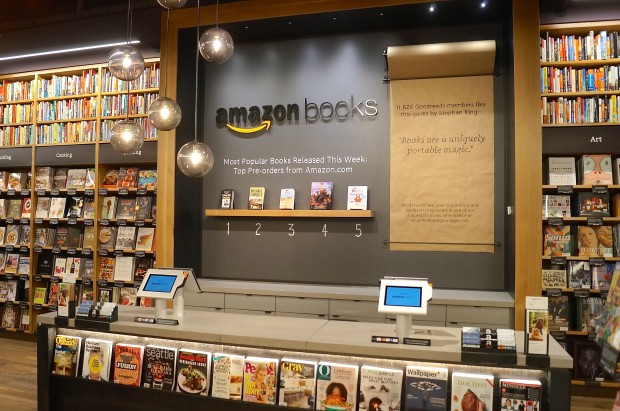 
Thiết kế bookstore của Amazon. Ảnh: Geekwire.
