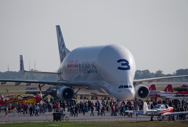 At the 2012 ILA Berlin Airshow in September, one was used to attract potential employees. The side of the plane reads, 
