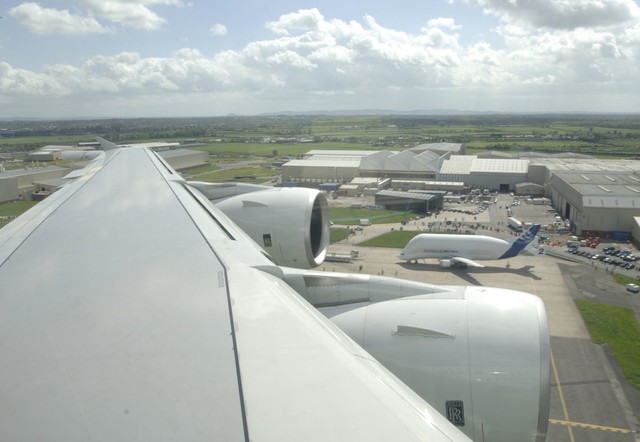 Seen from an airborne A380, it still looks huge.