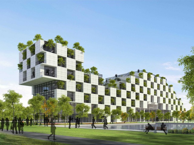 BEST IN EDUCATION (FUTURE PROJECT): FPT Technology Building by Vo Trong Nghia Architects, Hanoi, Vietnam