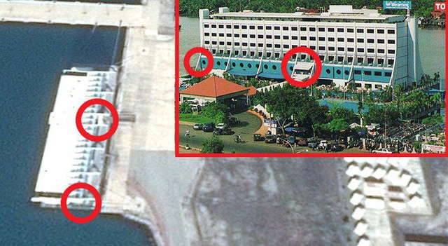 Ảnh chụp bằng Google của khách sạn nổi tại Triều Tiên