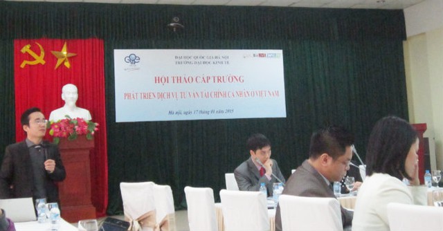 Hội thảo Phát triển dịch vụ tư vấn tài chính cá nhân ở Việt Nam. Ảnh: N.Thảo