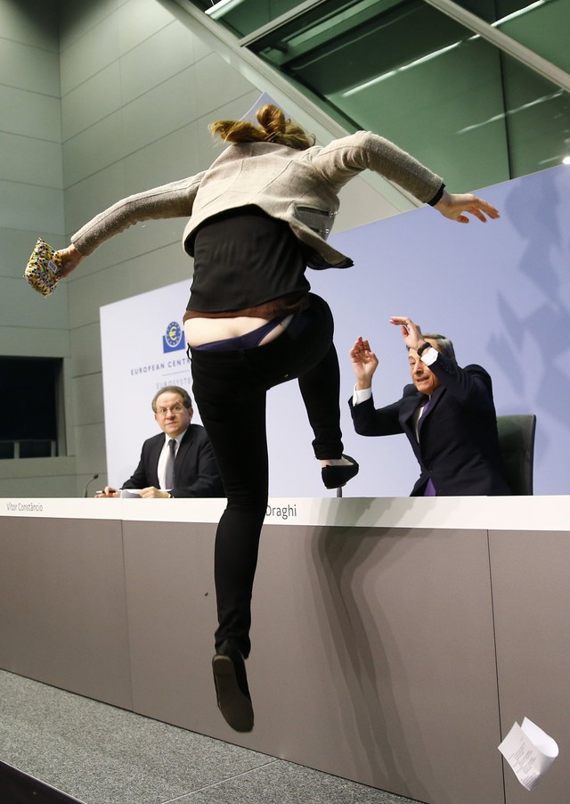 ECB protester