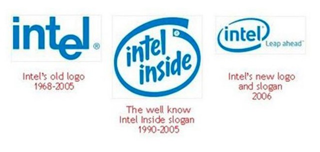 Thời hoàng kim của Intel là lúc hãng này sử dụng logo “Intel Inside”. Tuy vậy, hãng đã quay lại với logo “Intel” đơn giản vào năm 2006.