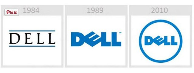 Logo của hãng Dell không thay đổi nhiều, ngoại trừ về màu sắc.