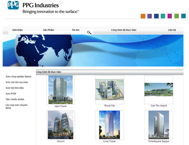 Các công trình PPG thực hiện.