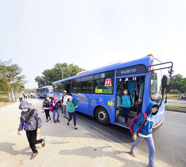 
Đến nay, TP.HCM đã có 137 xe buýt sử dụng khí nén thiên nhiên, hoạt động trên bốn tuyến có trợ giá - Ảnh: Quang Định
