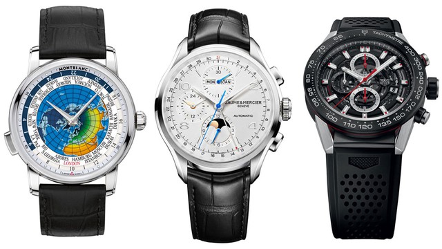 Ảnh 3: Đồng hồ Heritage Spirit Orbis Terrarum, Chronograph Complete Calendar và Carrera Calibre Heuer 01 có cấu trúc phức tạp.