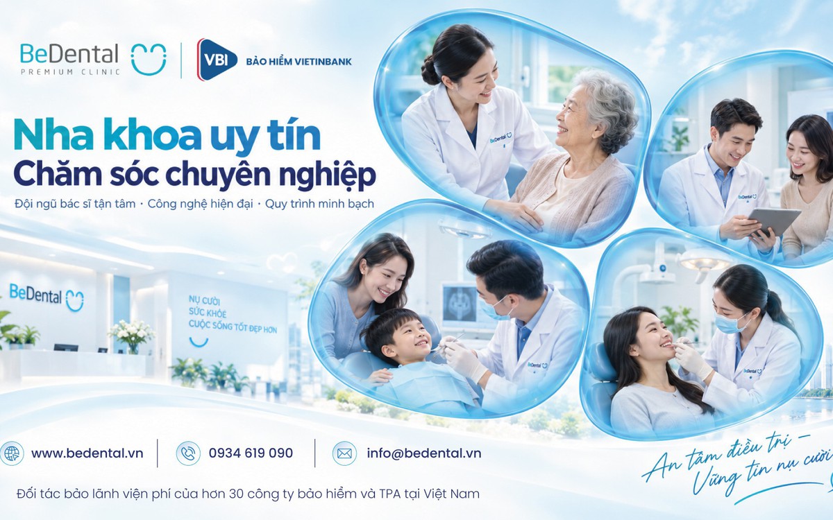 Quyền lợi khám răng Bảo hiểm VietinBank (VBI) tại Nha khoa BeDental, ưu đãi 20%