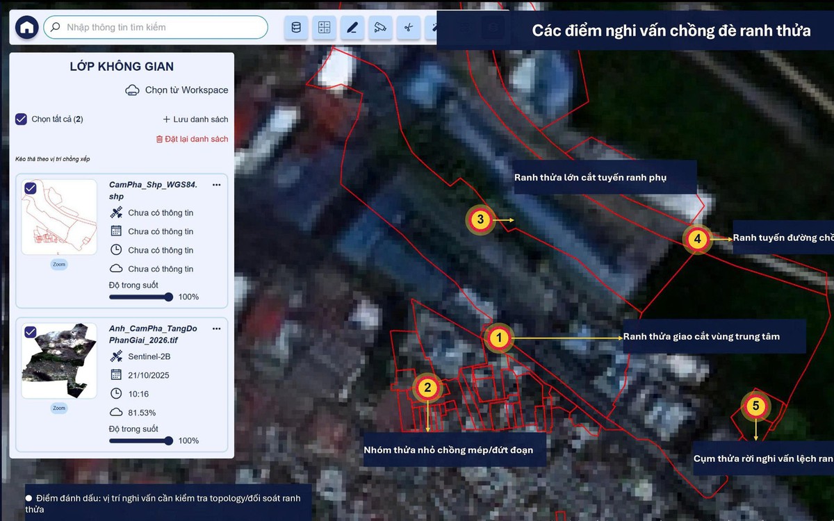 Ứng dụng công nghệ viễn thám và GeoAI: Đột phá làm sạch cơ sở dữ liệu đất đai
