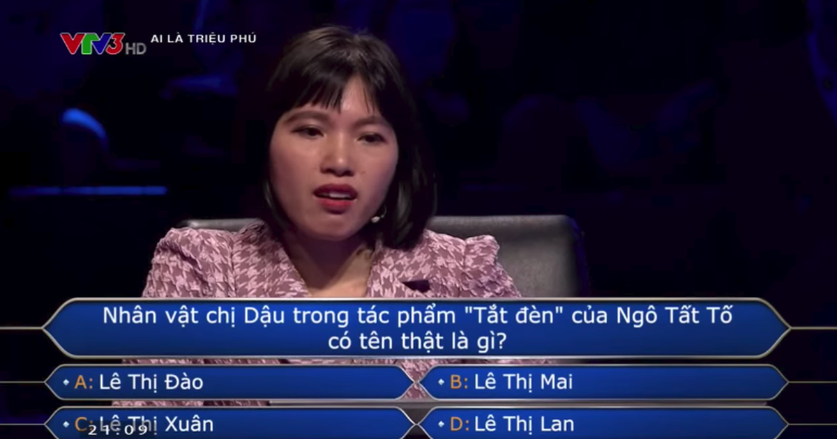 Tên thật của Chị Dậu là gì? Câu hỏi trong Ai Là Triệu Phú khiến người chơi suýt mất tất cả