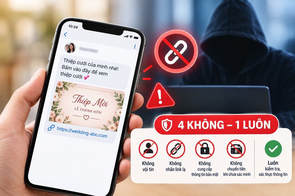 Công an phát cảnh báo: Nhận được tin nhắn mời cưới qua mạng, tuyệt đối không bấm vào link lạ