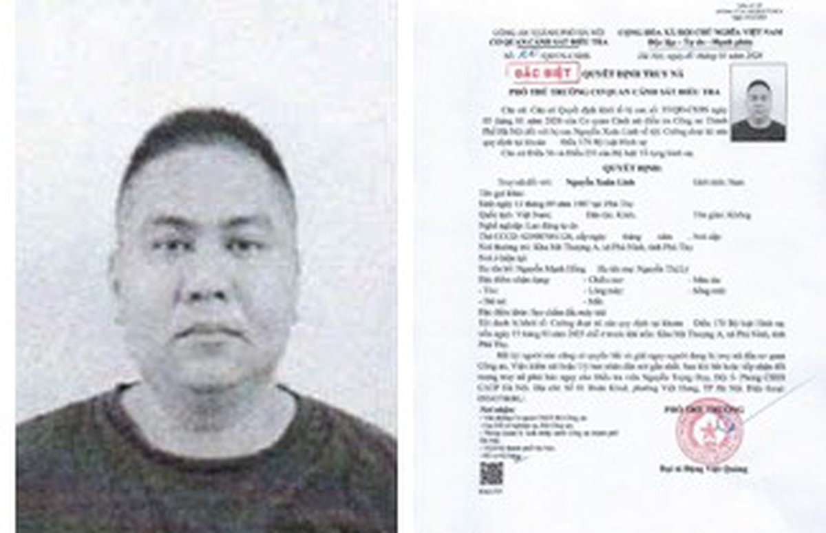 Quyết định truy nã Nguyễn Xuân Linh SN 1987
