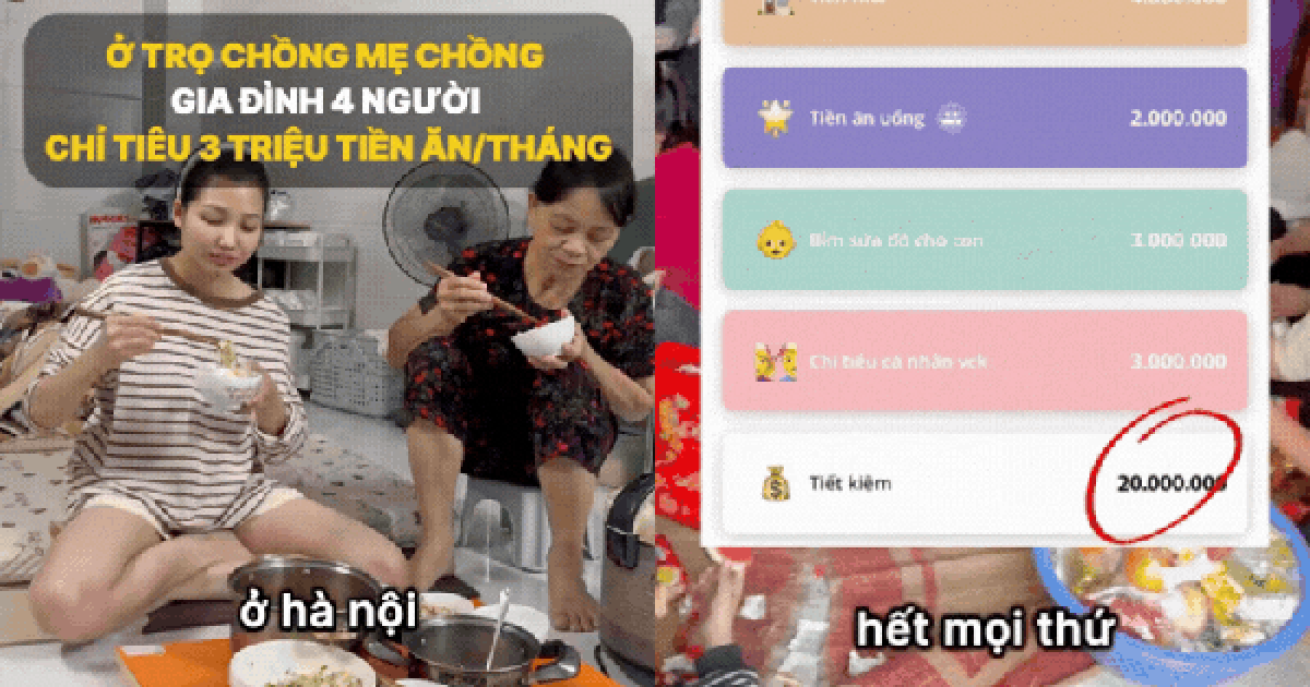 Gia đình 4 người chỉ tiêu 3 triệu tiền ăn/tháng ở Hà Nội: Nhiều người bất ngờ khi biết nàng dâu vẫn mua vàng đều