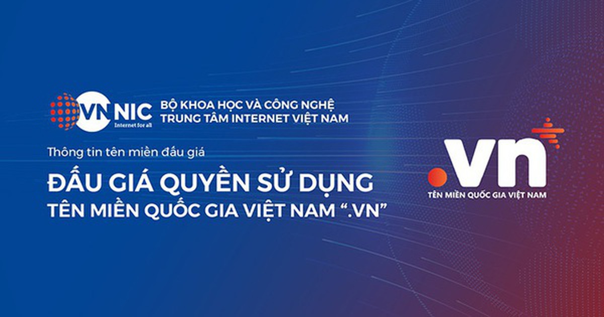 Đấu giá tên miền “.vn” lần đầu: Giá trúng cao nhất đạt 1,584 tỷ đồng