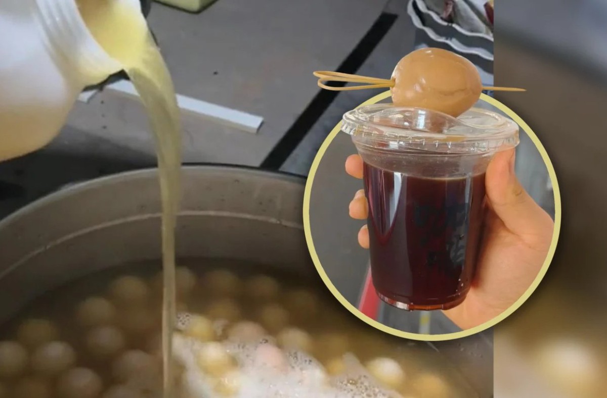 Quán cà phê bán Americano kết hợp với trứng luộc bằng nước tiểu bé trai giá hơn 100.000 đồng/ly