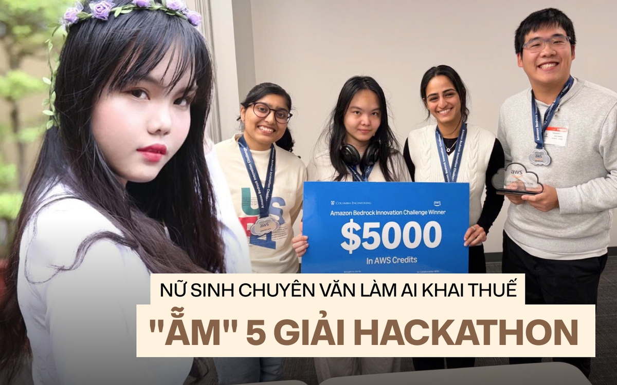 Nữ sinh chuyên Văn “bẻ lái” sang công nghệ: Tốt nghiệp xuất sắc ngành tài chính tại Mỹ, sáng kiến AI hỗ trợ khai thuế, nửa năm "thắng đậm" 5 giải hackathon từ Google và Amazon