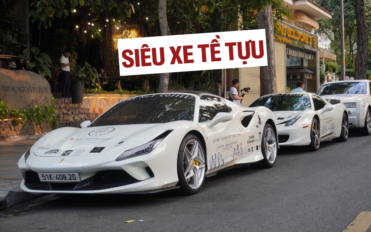 Dàn siêu xe, xe siêu sang của ông Đặng Lê Nguyên Vũ tề tựu đông đủ, chuẩn bị xuyên Việt trong Hành trình từ trái tim