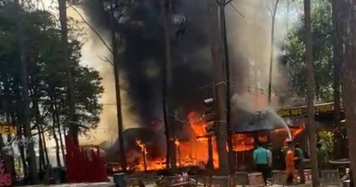 Cháy tại Khu kinh tế đêm Măng Đen