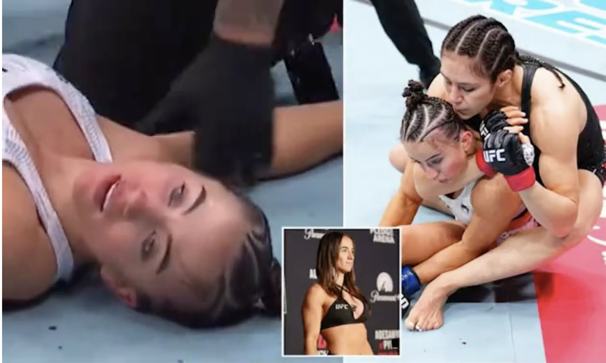 Nữ võ sĩ xinh như búp bê bị siết cổ đến bất tỉnh, nhân viên y tế phải lao vào cấp cứu ngay trên sàn đấu