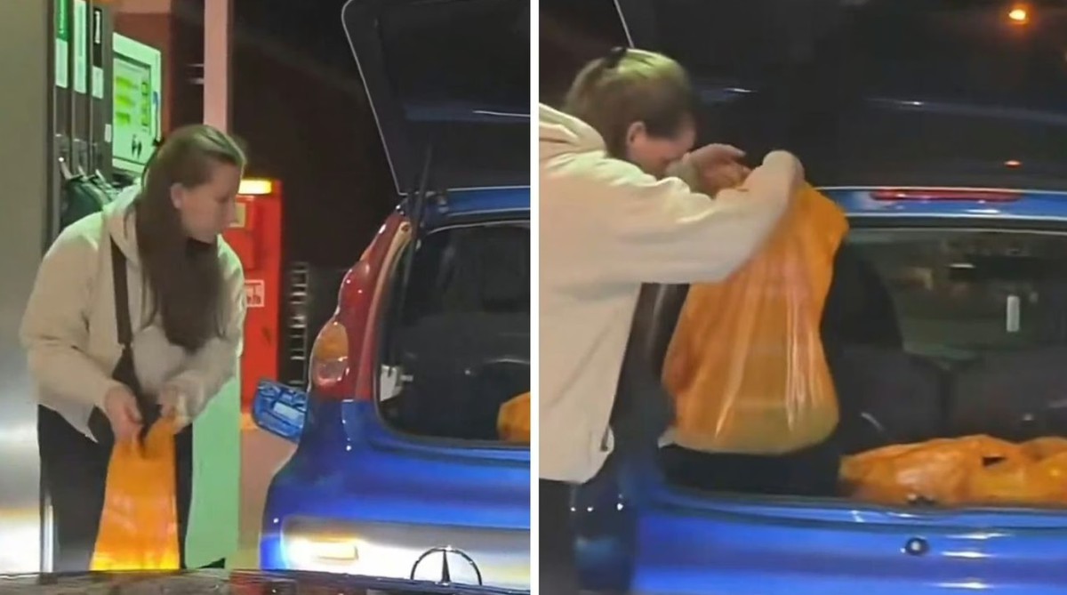 Ngỡ ngàng nữ tài xế dùng túi nilon đựng xăng rồi cho vào cốp xe ô tô để tích trữ: Cực kỳ nguy hiểm