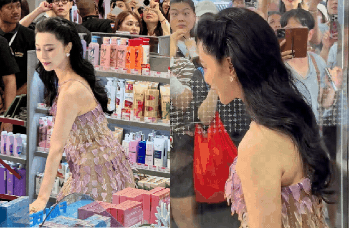 Phạm Băng Băng đi bán mặt nạ ở siêu thị: Nhan sắc thật khiến đám đông tròn mắt, đứng hình kinh ngạc