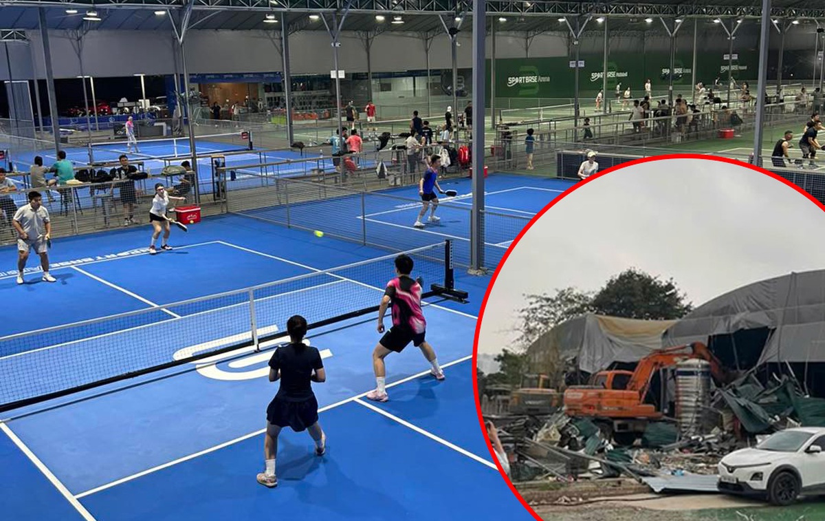 Nóng: Cụm 22 sân Pickleball lớn nhất Hà Nội mới khai trương đã bị tháo dỡ