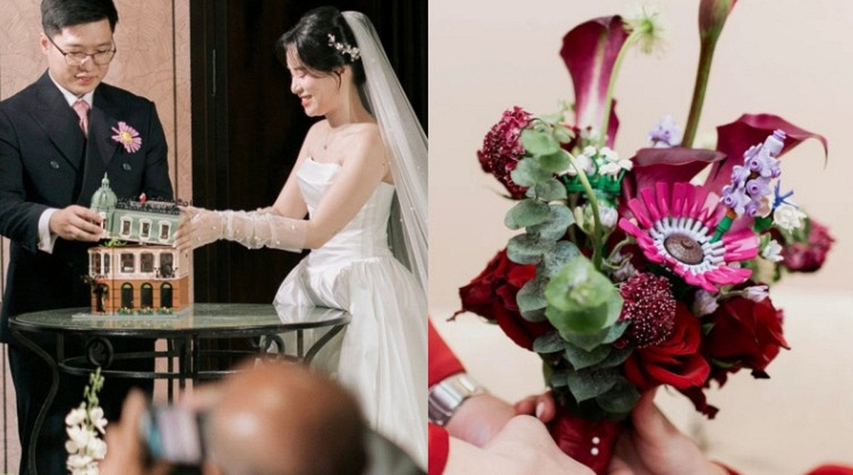 Cặp đôi Hà Nội "chơi lớn": Mang thú vui đắt đỏ rải khắp đám cưới, bó hoa có 1-0-2 không ai đoán nổi