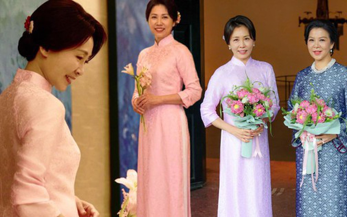 Áo dài Việt Nam khiến Phu nhân Hàn Quốc khen ngợi: Họa tiết mang ý nghĩa đẹp, quá trình chọn màu và lên phom vô cùng tỉ mỉ