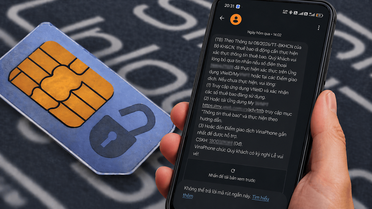Thuê bao đang bị "dội bom" thông báo xác thực thuê bao