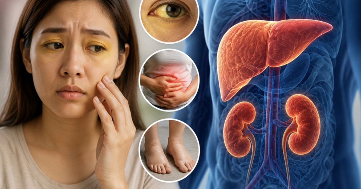 Cảnh báo 8 DẤU HIỆU suy gan, thận mà nhiều người bỏ qua: Chỉ cần quan sát vùng bụng và làn da là có thể nhận ra ngay