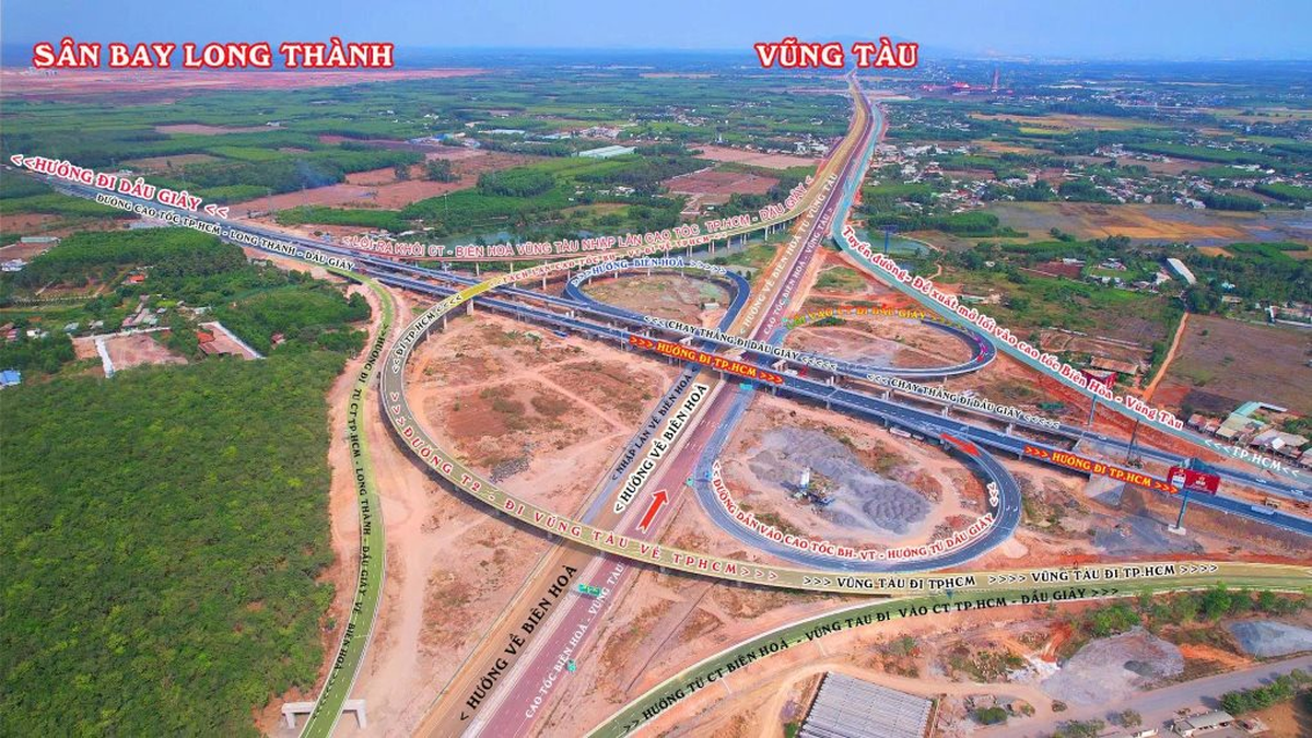 Chỉ vài ngày nữa, "siêu nút giao" đa tầng phức tạp kết nối 2 cao tốc hơn 57.000 tỷ với sân bay Long Thành sẽ được thông xe toàn bộ