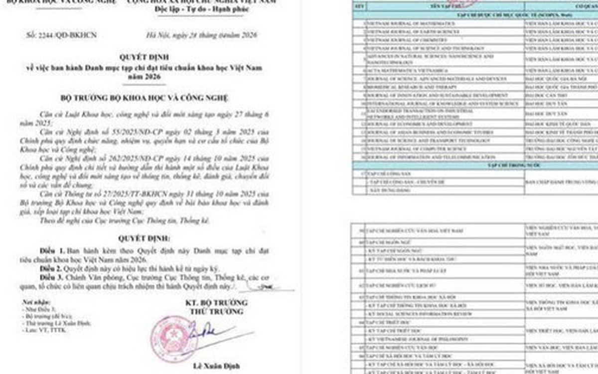 Tạp chí Thanh niên: Nghiên cứu Khoa học Thanh niên được công nhận là tạp chí đạt chuẩn Tạp chí khoa học Việt Nam năm 2026