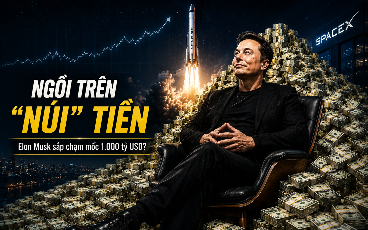 Elon Musk đang ngồi trên "núi" tiền, có thể trở thành tỷ phú nghìn tỷ USD đầu tiên trên thế giới