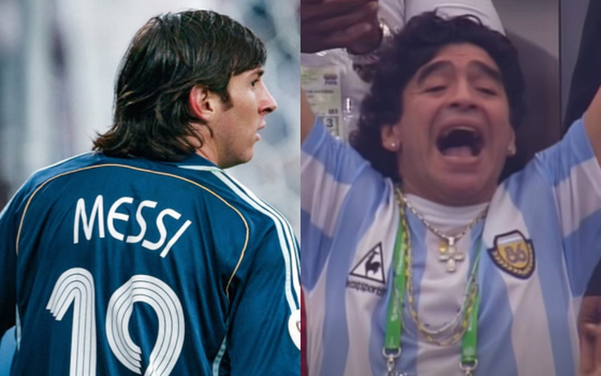 FIFA lần đầu hé lộ khoảnh khắc gây xúc động: Maradona cổ vũ ‘cậu bé thần đồng’ Messi ở World Cup